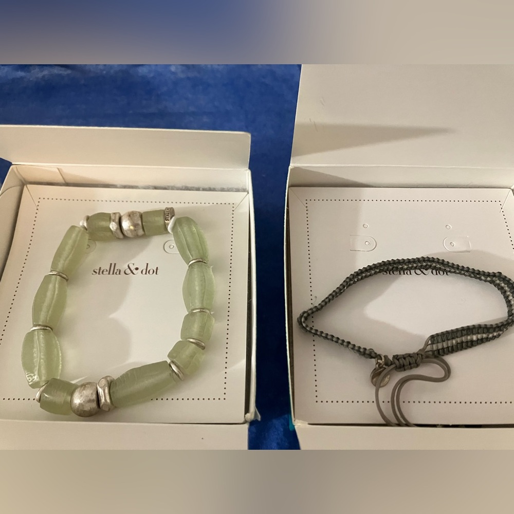 Stella & Dot Green Bracelet Set